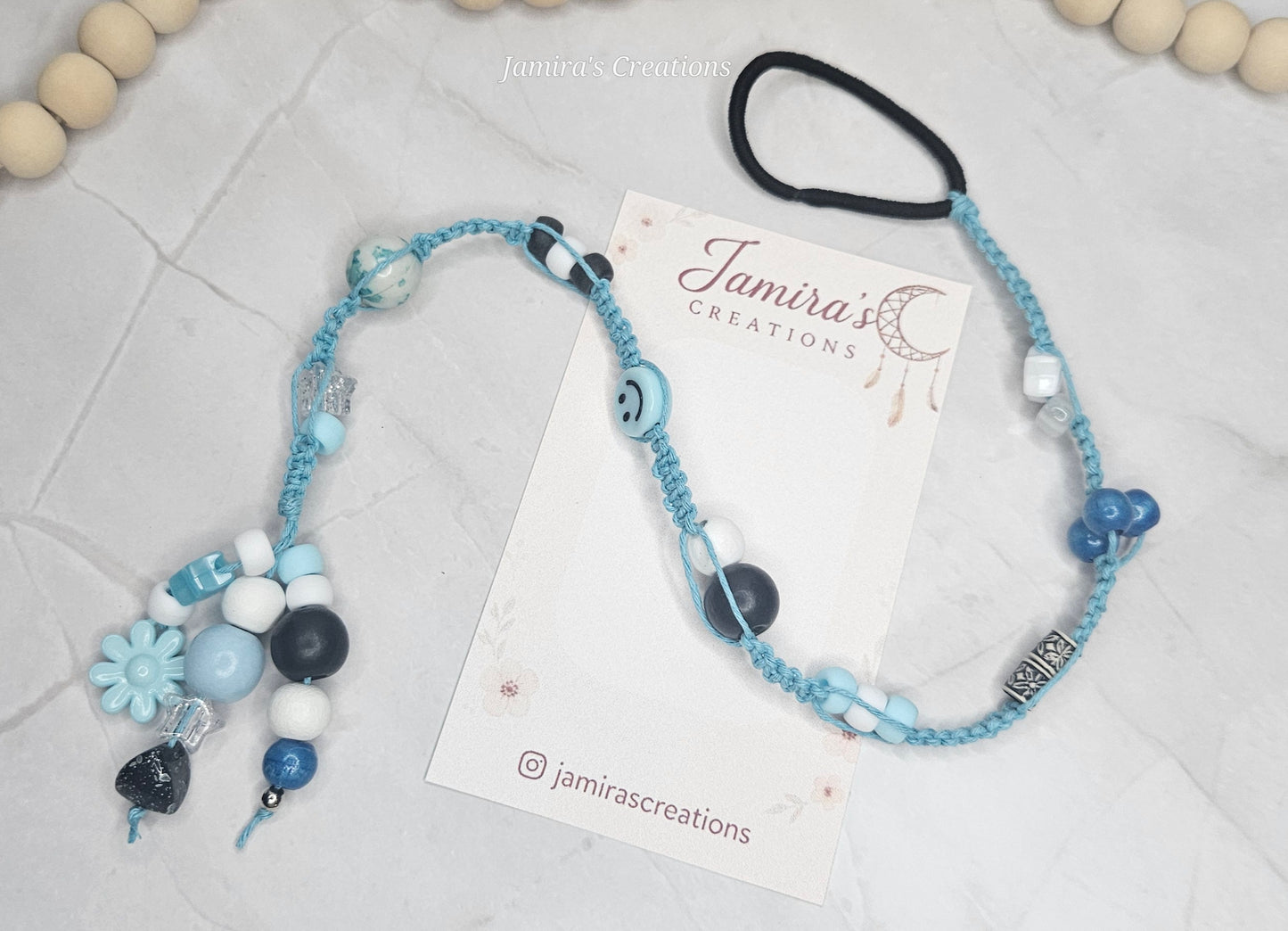 Light Blue Macramé/ Macramé Azul Claro