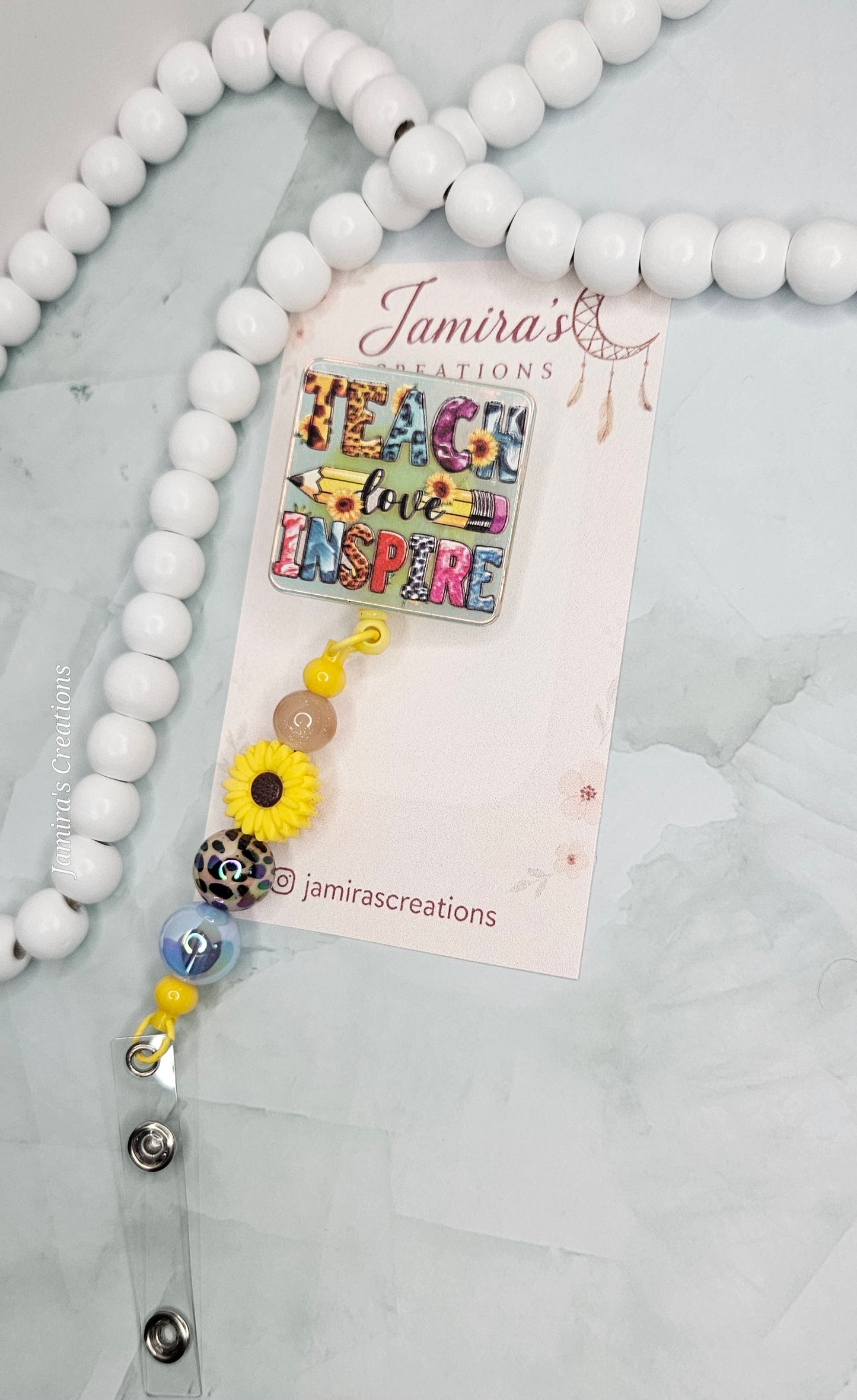 Teach Love Inspire Sun Flower/ Enseña Ama Inspira Girasol